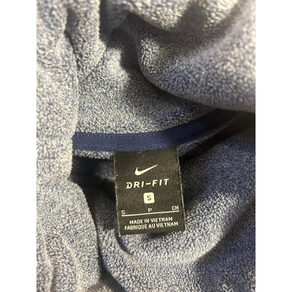 Nike Women's S Dri-Fit Pullover Sweatshirt Blue Layering Ski Roll Sleeves & Neck - Picture 3 of 11
